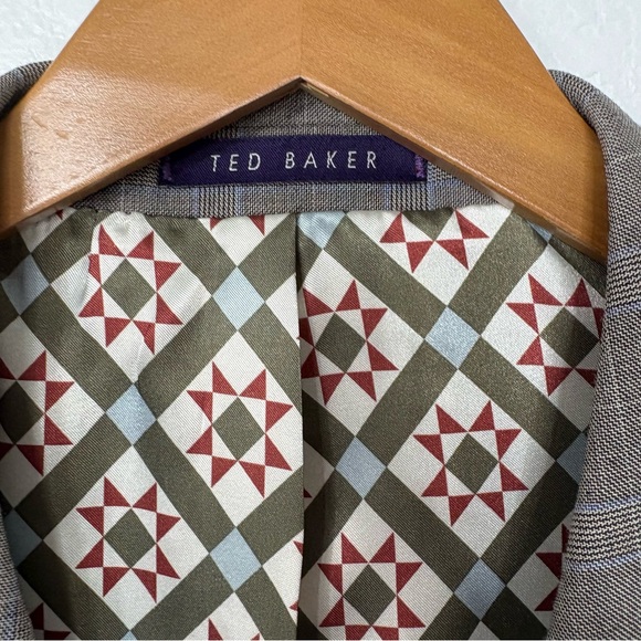 TED BAKER • Men's Covjak Debonair Peak Check Jacket - Picture 3 of 6